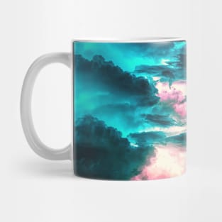 Turquoise Sky And Pink Clouds Storm Mug